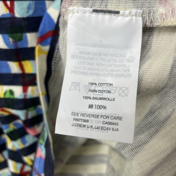 Michael De Feo J Crew Oversized Small Top Multicolor Wearable Art Blouse Striped - Picture 4 of 5